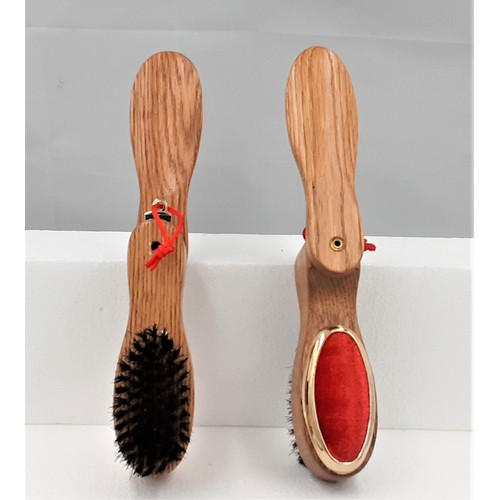 905 - 2 x Wooden Brush, Hair/Dust Remover & Shoe Horn Combined