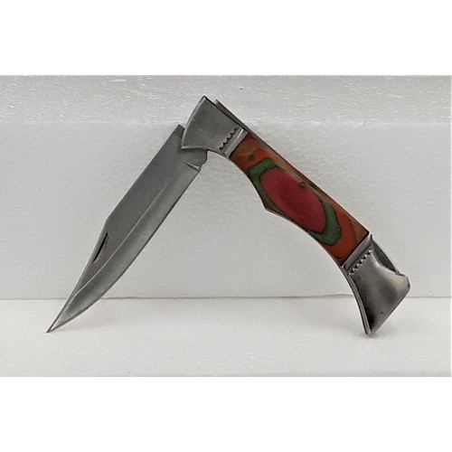 923 - Patterned Handle Lock Knife