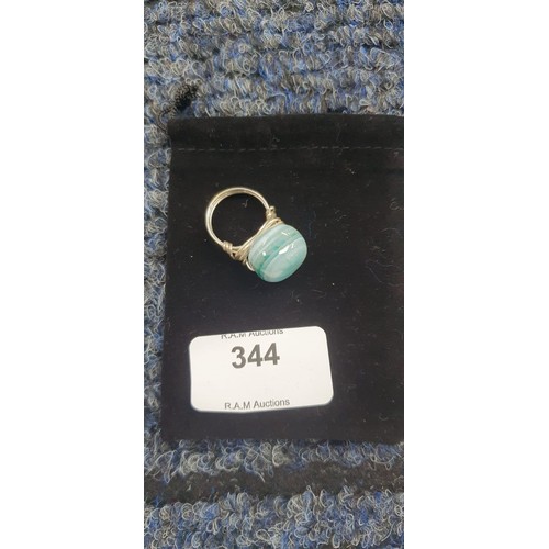 344 - Moonstone Blue Ring