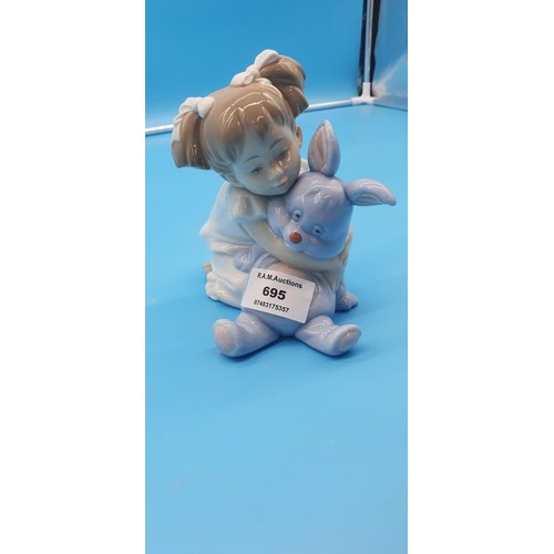 695 - Nao Figure With Cuddly Bunny