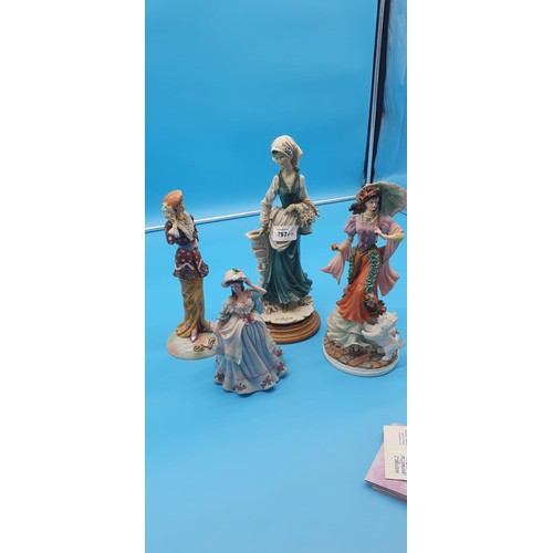 797 - Figurines x4 To Include Regency and Signed Capo.