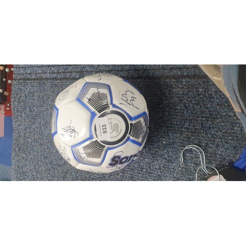 933 - Blue, White and Black Sondico Signed Football