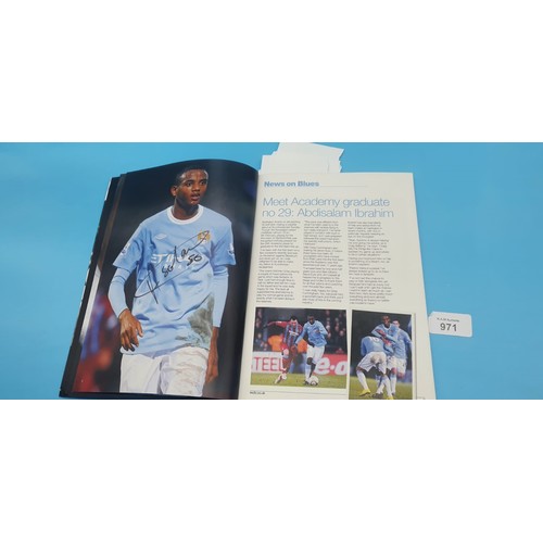 971 - MCFC Signed Programs x2 Multi Signatures.