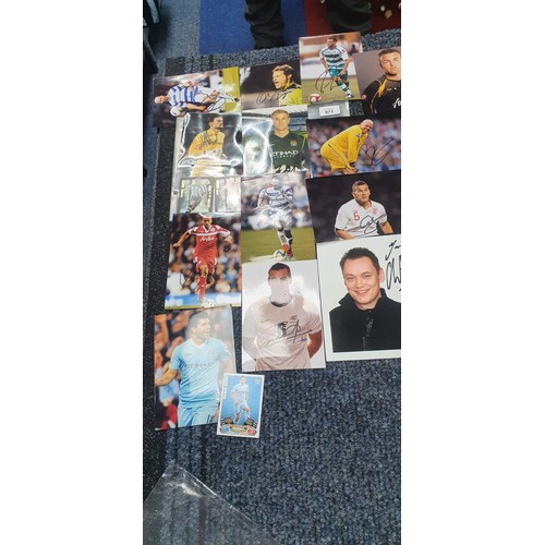 973 - Selection Of Football and TV Star Autographs.