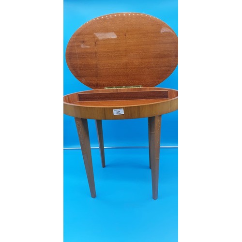 631 - Working Musical Jewelry Box/Table With Long Legs.