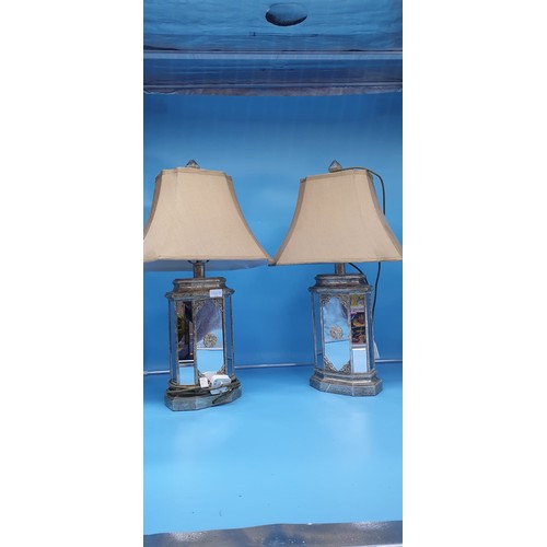 1154B - 2 Mirrored Lamps