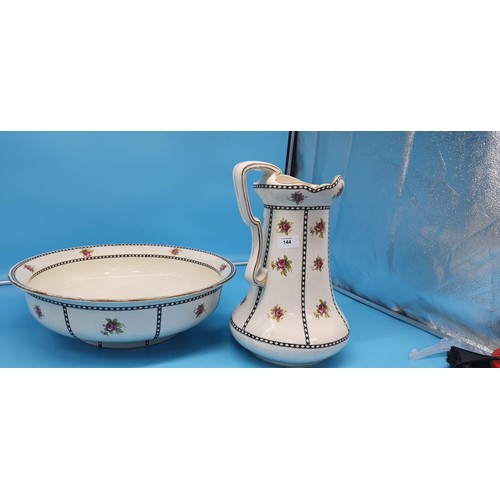 144 - Huge Wash Bowl and Jug