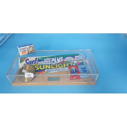 213 - Vintage Gift case Presented To Vailever Old Kitchenalia Items