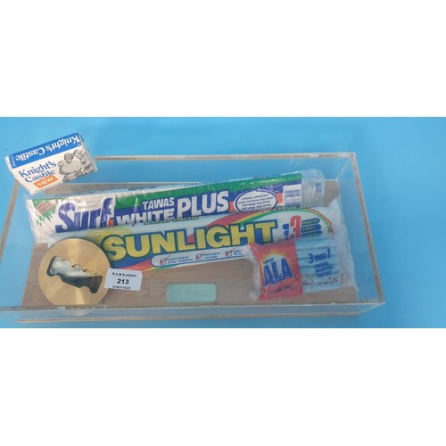 213 - Vintage Gift case Presented To Vailever Old Kitchenalia Items