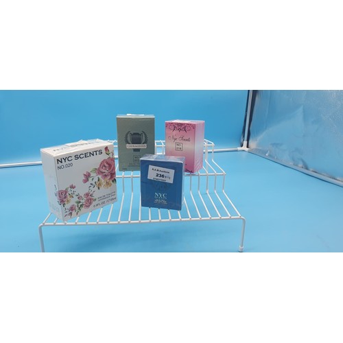 236 - NYSC Perfumes Sealed In Boxes to Include Mens and Womens Versace, Euphoria and Invictus