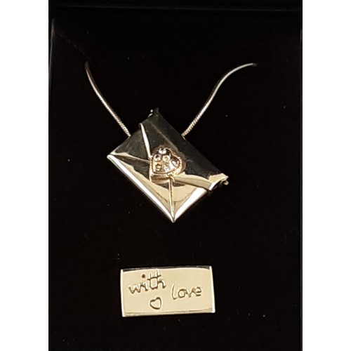 154 - 925 Silver Loveletter Necklace with Letter Inside