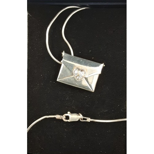 154 - 925 Silver Loveletter Necklace with Letter Inside