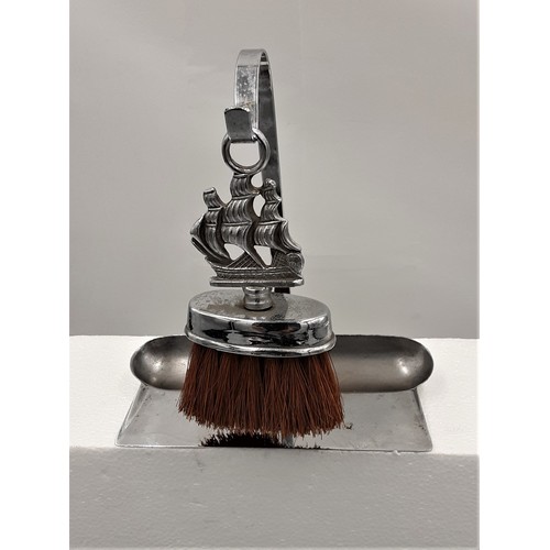 55 - Crumb Tray & Brush - (Galleon Decoration)