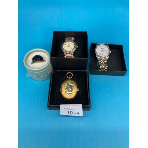 10 - 2 watches,pocket watch + 925 ring