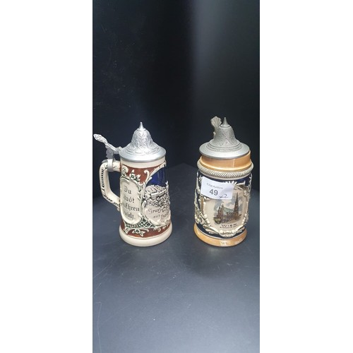 49 - 2 Miniature Steins