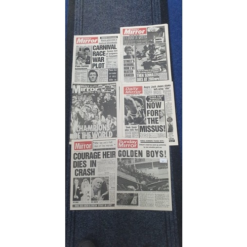 91 - 6 Daily Mirror Papers From Years 1966,1970,1975,1981,1994 and 2003