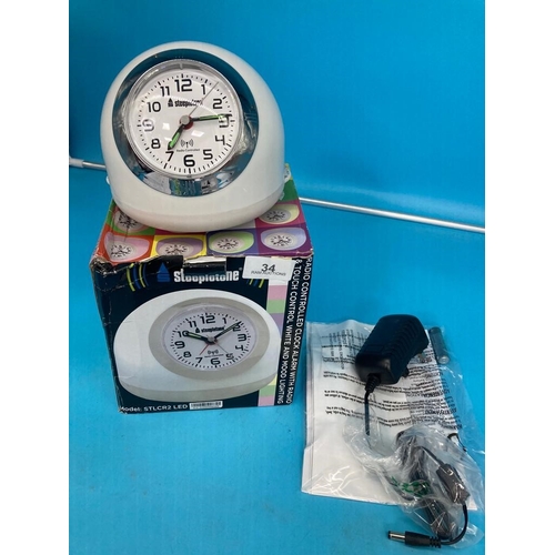 34 - Steepletone Radio Alarm Clock With Touch Control Lighting.