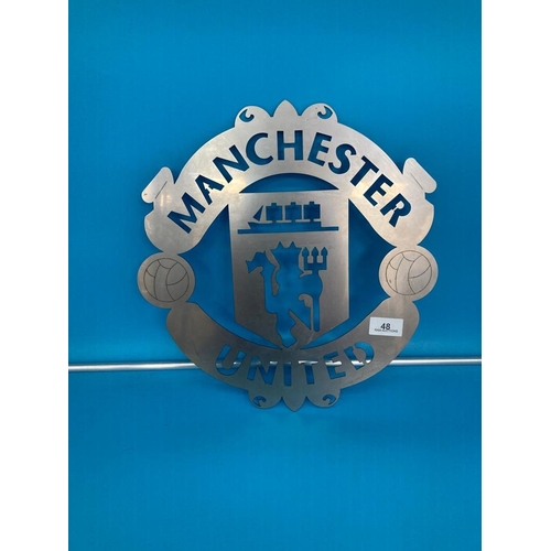 48 - Manchester United Steel Shield/Stencil.