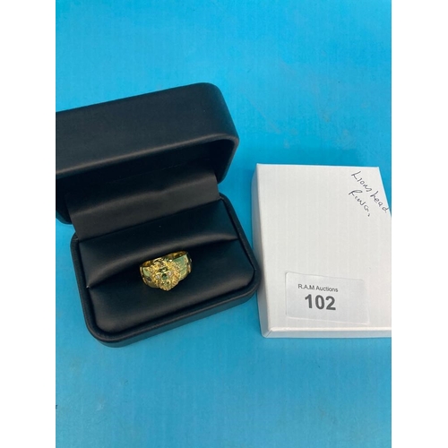 102 - Lions Head Ring New In The Box