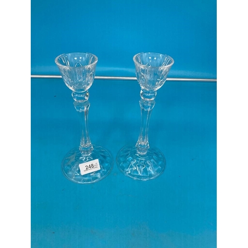 248 - Pair of Vintage Crystal Candlesticks