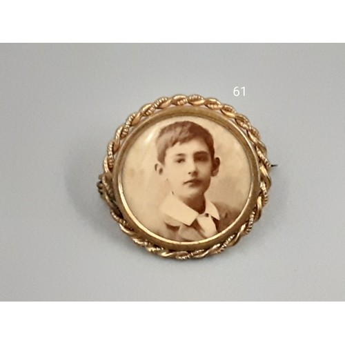 61 - Antique Photograph Brooch