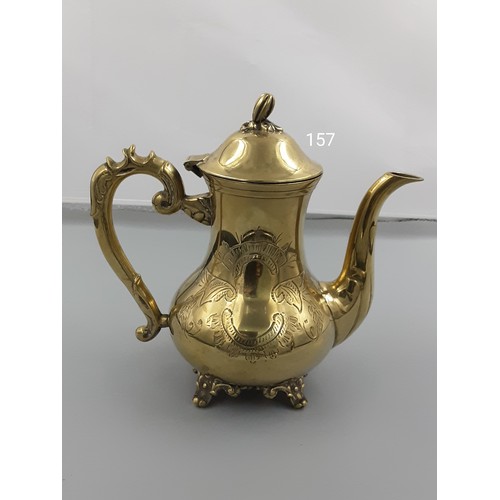 157 - Ornate SP Teapot