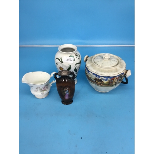 299 - Collection of Ceramics to Include Nelson Ware Basket, Sylvia Vase and Others.