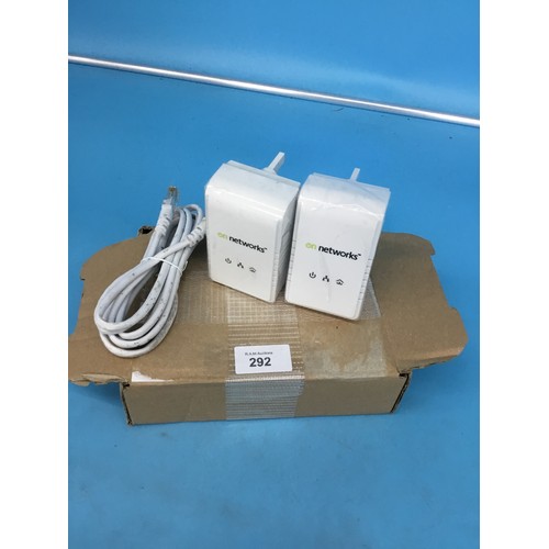 292 - Pair of on Networks Power Line  200 Home Network Adapters