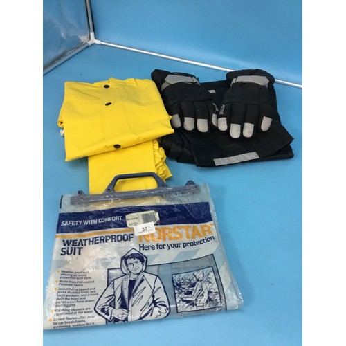 37 - Protective Equipment To Include Suit, Gloves and Pants