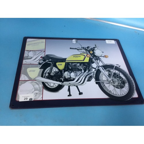 29 - Honda 400 Four Metal Sign