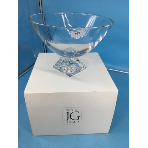 765 - JG Cristal Durand crystal bowl in box new