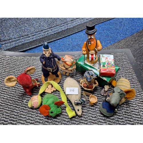 310 - Dianne Frooman Collectable Mouse Toys and A Vintage Wooden Toy