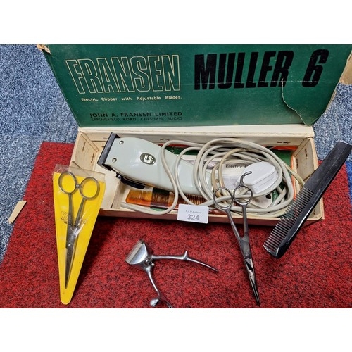 324 - Fransen Muller Vintage Boxed Clippers With Blades