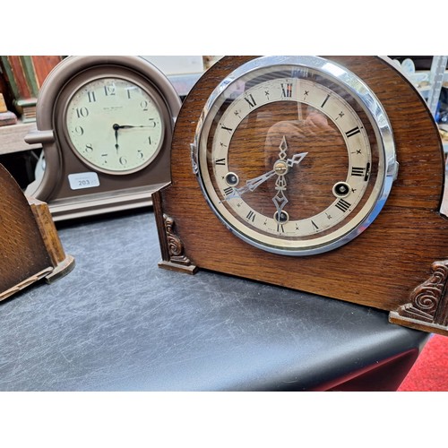 203 - Vintage Clocks x2 To Include Enfield and Anvil and 1 Other