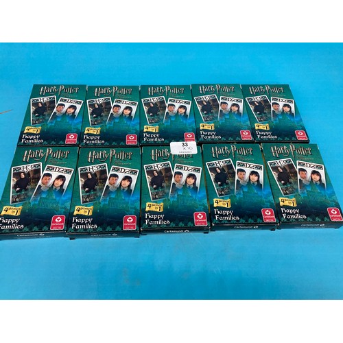 33 - Harry Potter card games x 10 4 in 1 happy families new in packet