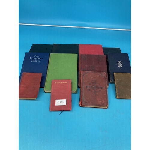 124 - Box of vintage/antique bibles ww1 onwards