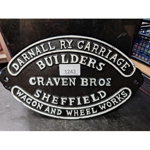 1243 - Railway iron plate from Darnell by camurs sheffield