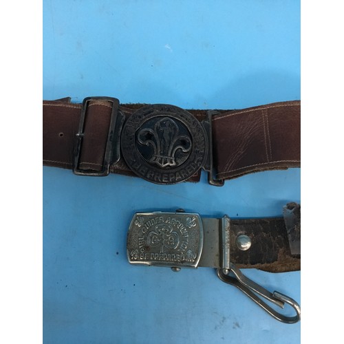 155 - Boy Scouts Belt and Girl Guides Belt (very old)