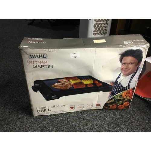 39 - Wahl James Martin Boxed Healthy Table Top Grill