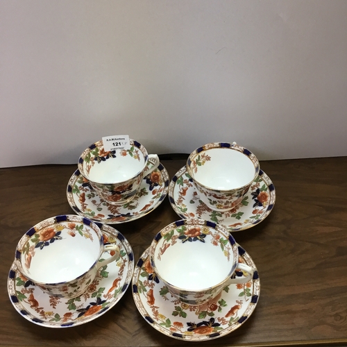 121 - Doric China I Marl Cups and Saucers