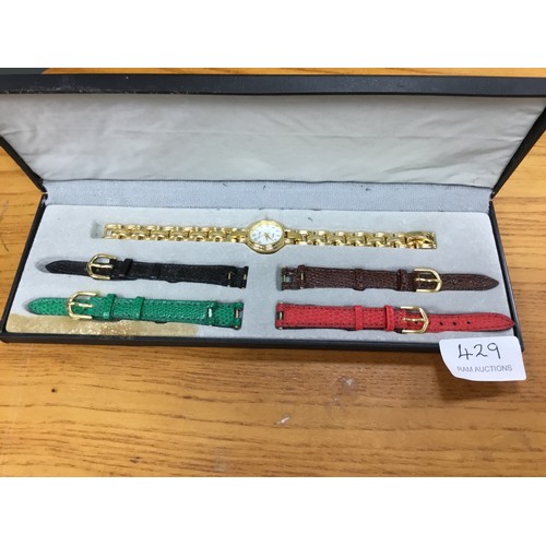 429 - Boxed Ladies Watch With Extra Fashion Straps