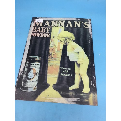 461 - Mannans Baby Sign