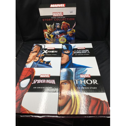 200 - Marvel New In The Sleeve Book Set To Include Thor, Spiderman, X Men and Captain America