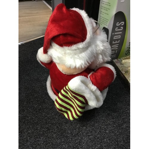 278 - Large Plush Santa Holding a Sack