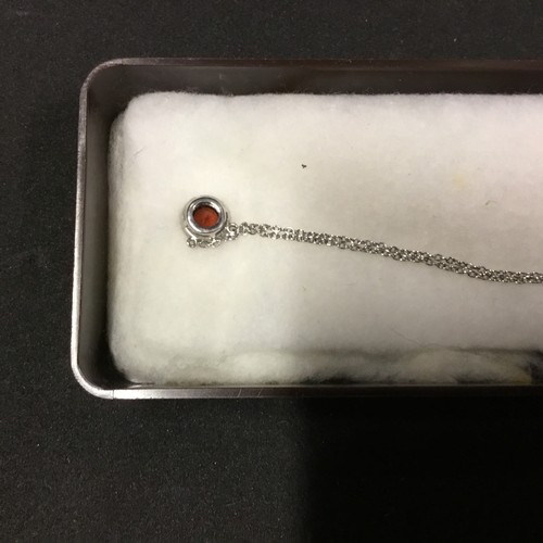 406 - Boxed 925 Silver Chain and Pendant