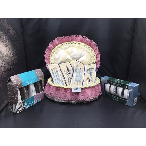 447 - Vintage Whicker Basket Gift Set