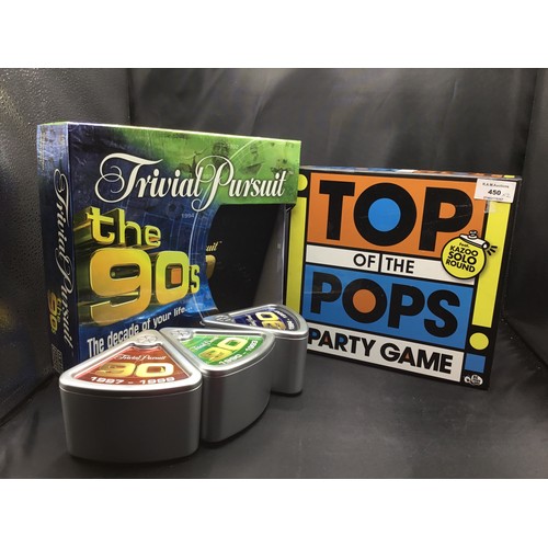 450 - Trivial Pursuit Game and Vintage Top Of The Pops Game