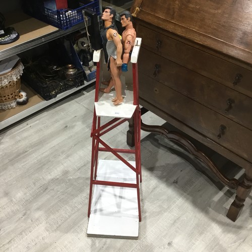 493 - Vintage Action Man Platform and 2 Figures