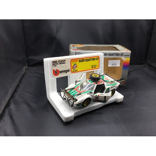 499 - Boxed Collectable Burago Car Audi Quattro