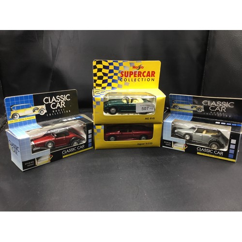 507 - 2 Shell Boxed Cars and 2 Classic Boxed Cars